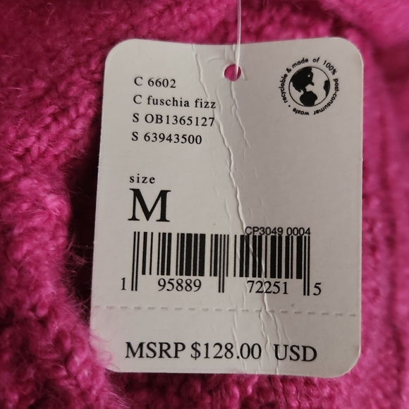 Free People Fuchsia Collared Sweater Size M NWT - Picture 9 of 11